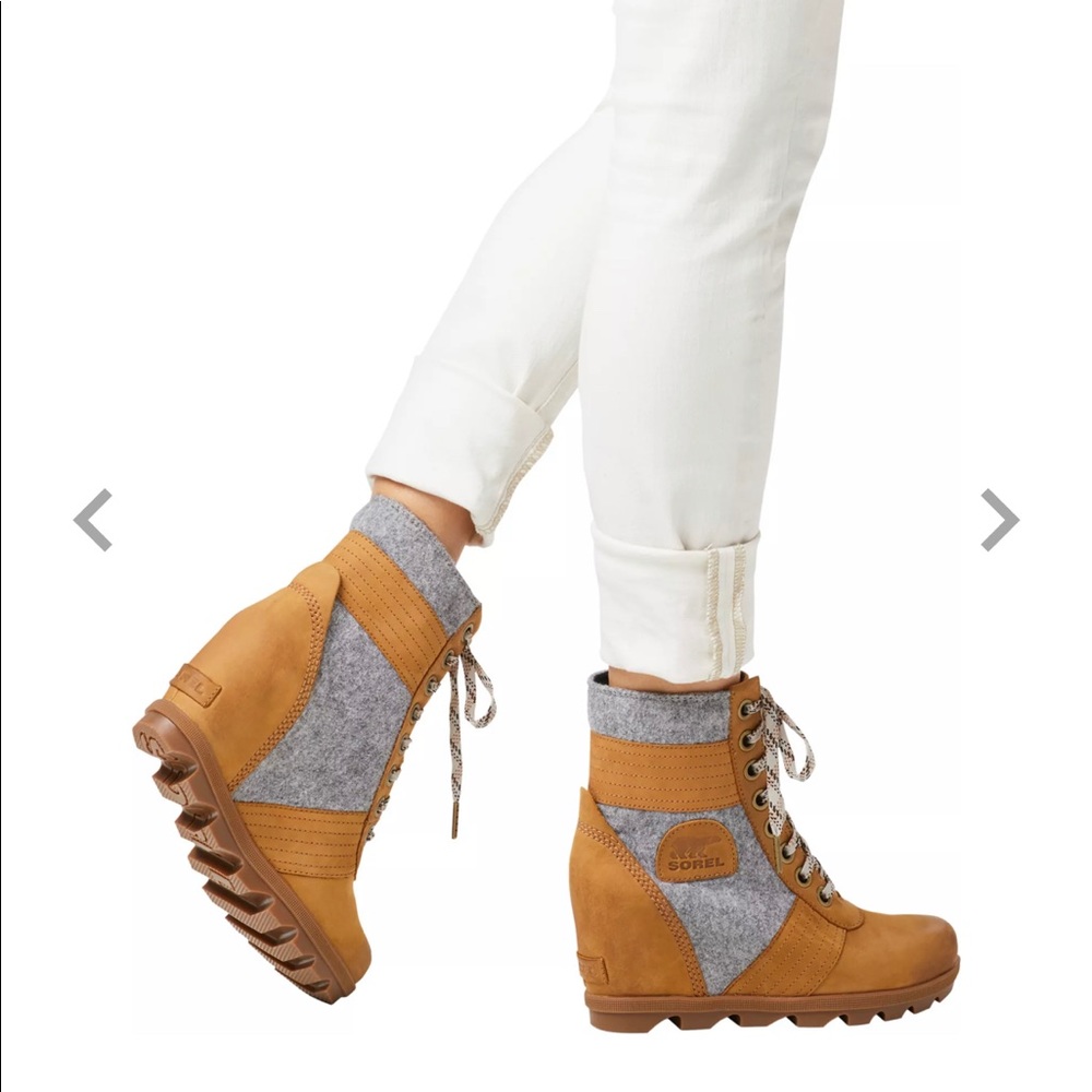SOREL WOMEN’S LEXIE WEDGE FELT CASUAL Boot Size: - Picture 7 of 8